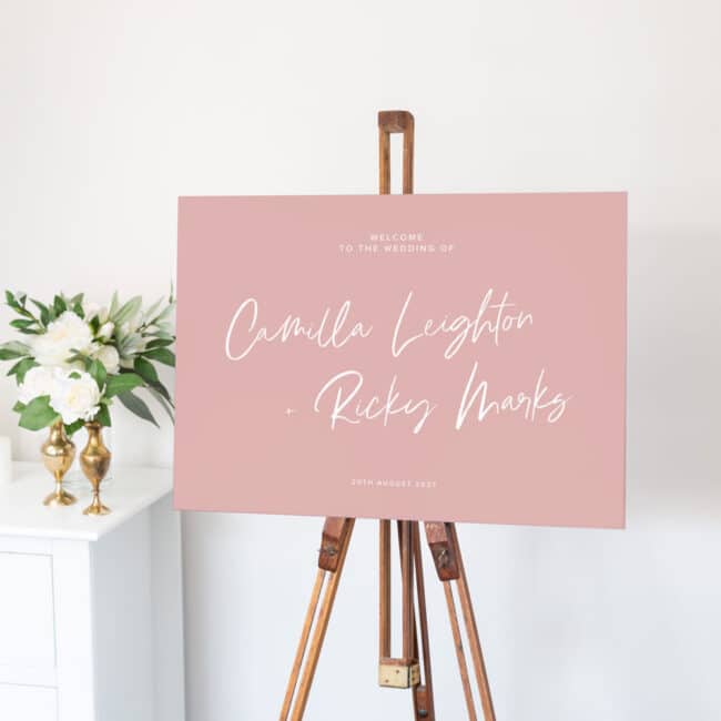 Simple Blush Welcome Sign - Image 2