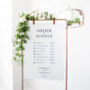 hanging sign board on copper frame
