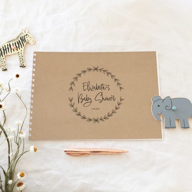 guestbook with kraft cover