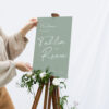 Modern Meadow Wedding Welcome Sign