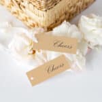Decolectable "Cheers" Tags