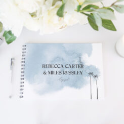 Coastal Luxe Engagement Guest Book