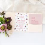 Rose Meadow Pocketfold Wedding Invitation
