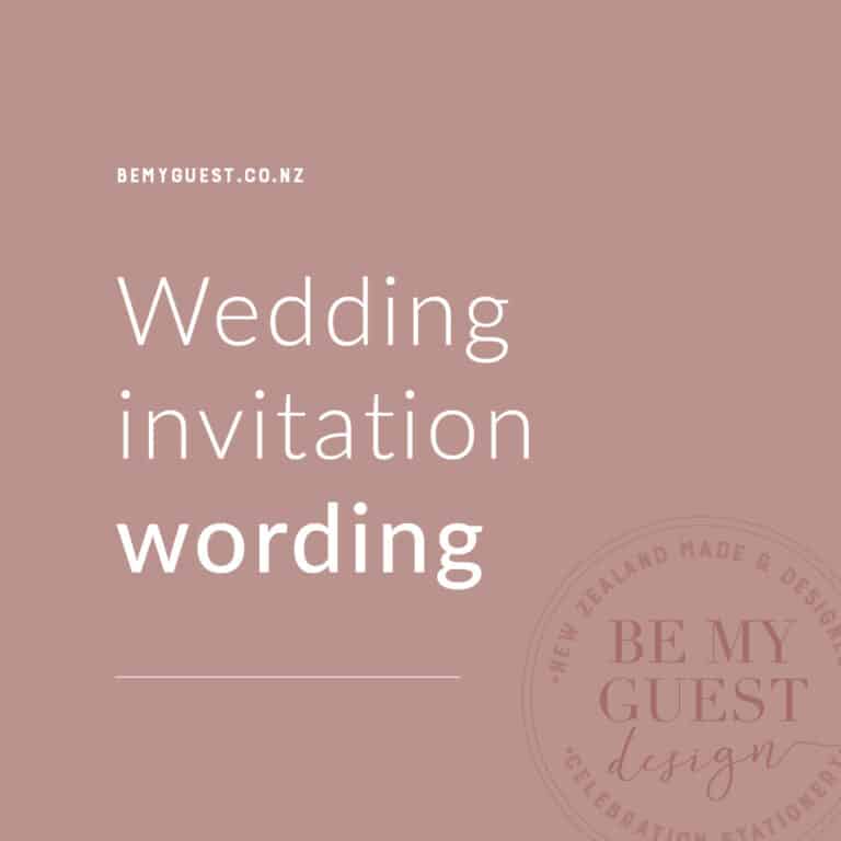 Wording Wedding Invitations - Be My Guest Design