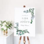 Dreamy Greenery Baby Shower Sign