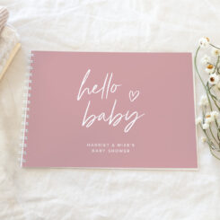 Simple Blush Baby Shower Guestbook