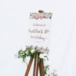 Beautiful Peonies Birthday Party Welcome Sign