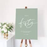 Modern Meadow Birthday Party Welcome Sign