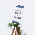 Painterly Engagement Party Welcome Sign
