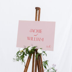 Rose Meadow Wedding Welcome Sign