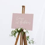 Simple Blush Birthday Party Welcome Sign