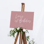 Simple Blush Birthday Party Welcome Sign