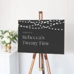 Fairy Lights Birthday Party Welcome Sign