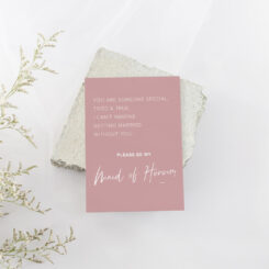 Simple Blush Wedding Party Proposal Card