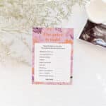 Bright Vibes Baby Shower Game Cards
