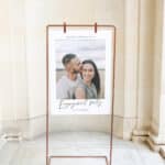 Modern Polaroid Engagement Welcome Sign