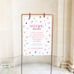 Rose Meadow Order of Events Wedding Sign