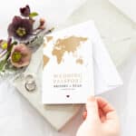 World Map Passport Wedding Invitations