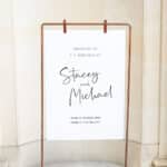 Mod Geometric Wedding Welcome Sign