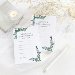 Dreamy Greenery Advice for the Newlyweds Cards