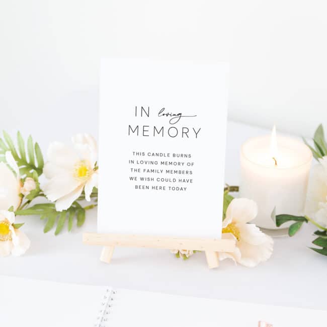 In Loving Memory Sign