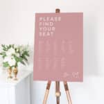 Simple Blush Seating Plan