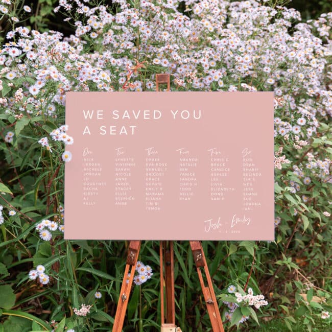 Simple Blush Seating Plan - Image 3