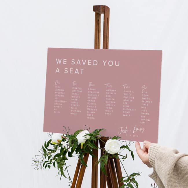 Simple Blush Seating Plan - Image 2