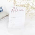 Simple Blush Advice Cards