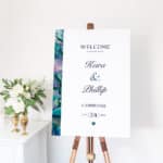 Luxe Paua Wedding Welcome Sign