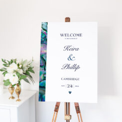 Luxe Paua Wedding Welcome Sign