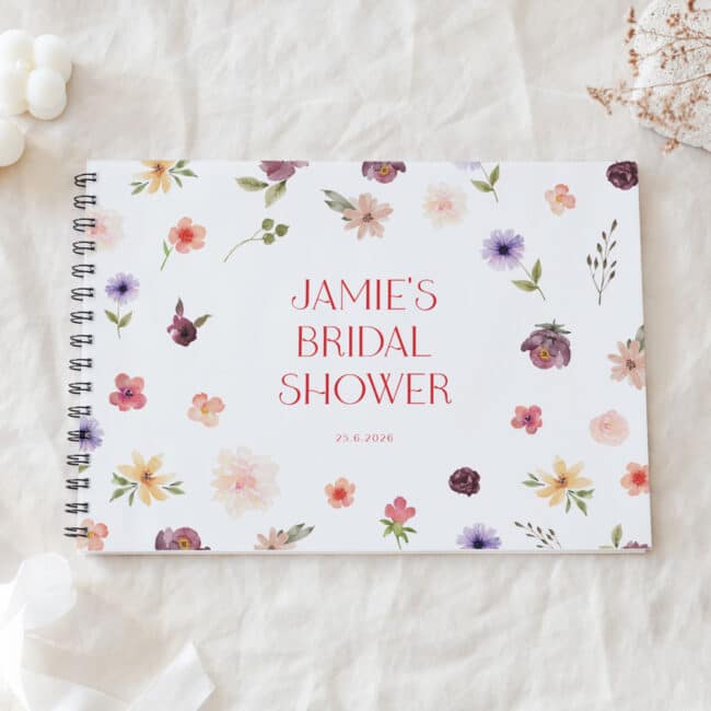 Rose Meadow Bridal Shower Guest Book - Image 2
