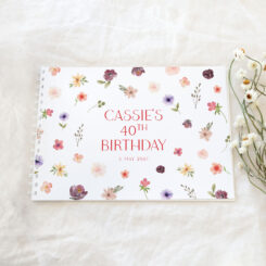 Rose Meadow Birthday Guestbook