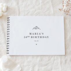 Rustic Wreath Birthday Guestbook