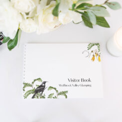 Tui on Kowhai Visitors Book