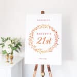 Autumnal Birthday Party Welcome Sign