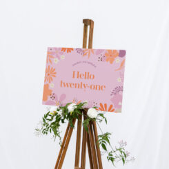 Bright Vibes Birthday Party Welcome Sign