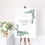 Dreamy Greenery Birthday Party Welcome Sign